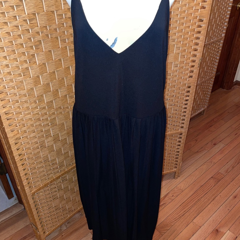 Zara Black Pleated Maxi Dress